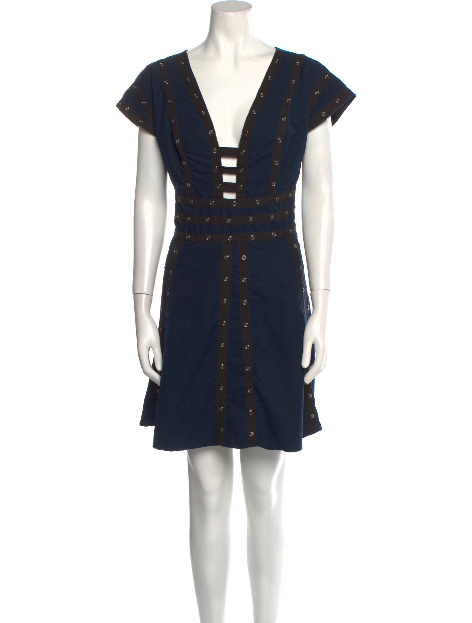 Zac Posen Plunge Neckline Mini Dress